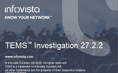 TEMS Investigation 27.2.2 product screen